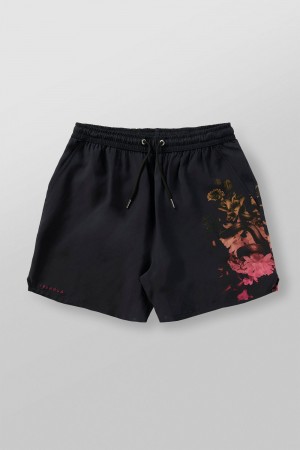 Young LA 1006 - Miami Sunset Shorts Black | Australia NWZAR-9687