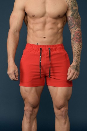 Young LA 101 Bodybuilding Short Shorts Red | Australia IXGTA-0253