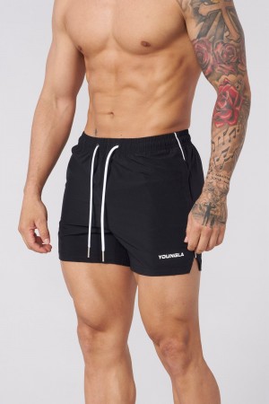 Young LA 1021 - Leg Day Shorts Black | Australia MTDFY-1437