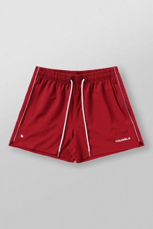 Young LA 1021 - Leg Day Shorts Red | Australia LTZJF-2947