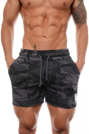 Young LA 102 Bodybuilding French Terry Shorts Camo | Australia CGEAS-3016