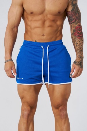 Young LA 1037 - Mesh Bodybuilding Shorts Blue | Australia TAKMZ-5396