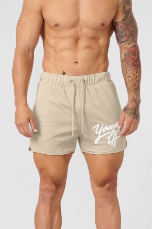 Young LA 104 Legacy Shorts Beige | Australia ZNAXC-4835