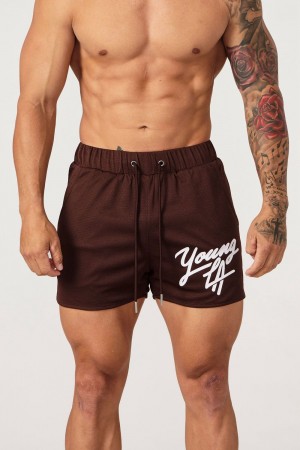 Young LA 104 Legacy Shorts Dark Brown | Australia LWVNA-4605