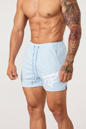 Young LA 104 Legacy Shorts Light Blue | Australia DZFWI-3596