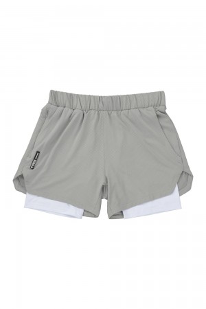 Young LA 105 Compression Shorts 2.0 Grey | Australia UGPQS-0439