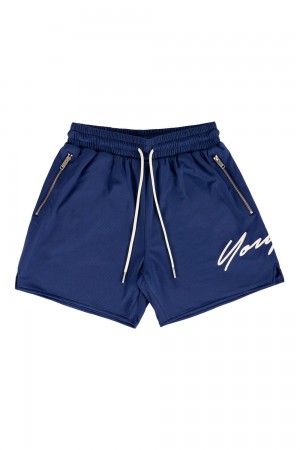 Young LA 115 Signature Shorts Blue | Australia CKJEZ-0615