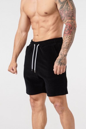 Young LA 119 Cord Collection - Shorts Black | Australia ECMKY-9765