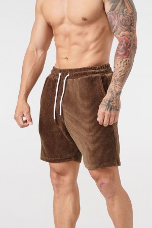 Young LA 119 Cord Collection - Shorts Brown | Australia THSAI-2540