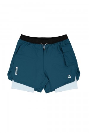 Young LA 121 Performance Line Compression Shorts Teal | Australia AWFPK-2964