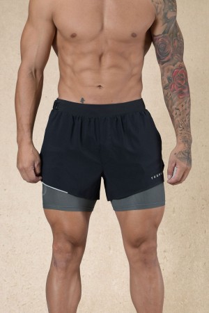 Young LA 124 - 6am Compression Shorts Black | Australia PSVJF-7890