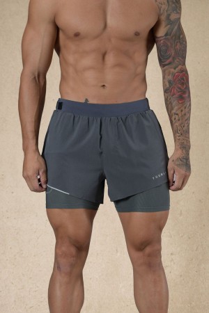 Young LA 124 - 6am Compression Shorts Grey | Australia BESXQ-8195