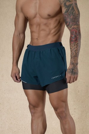 Young LA 124 - 6am Compression Shorts Teal | Australia GZTVR-2369