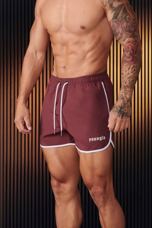 Young LA 125 - Olympic Shorts Burgundy | Australia RFEDO-3564