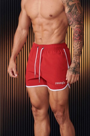 Young LA 125 - Olympic Shorts Red | Australia RESFQ-9708