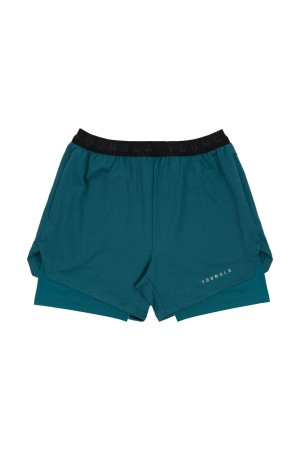 Young LA 129 Trilogy Compression Shorts Teal | Australia EJWTK-9258