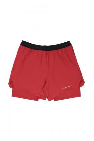 Young LA 129 Trilogy Compression Shorts Red | Australia DVWAR-9150