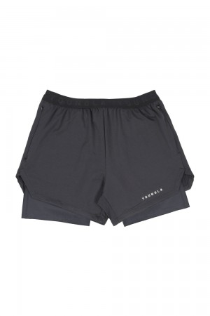 Young LA 129 Trilogy Compression Shorts Dark Grey | Australia GBIMN-3579