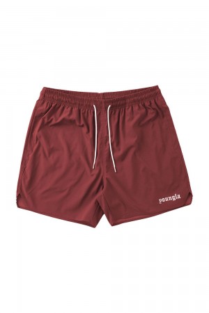 Young LA 131 The Finest Shorts Burgundy | Australia DIWTS-9314