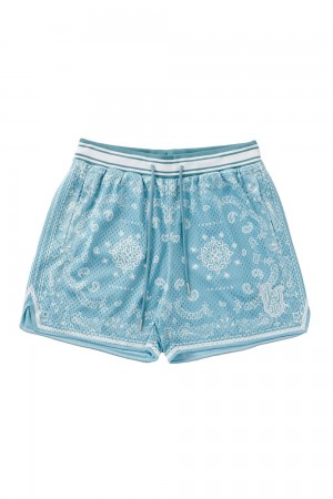 Young LA 132 Infamous Bandana Shorts Blue | Australia LIHMO-0624