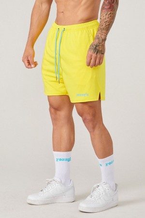 Young LA 134 Game-Time Shorts & Socks Set Yellow | Australia KWTYP-7514