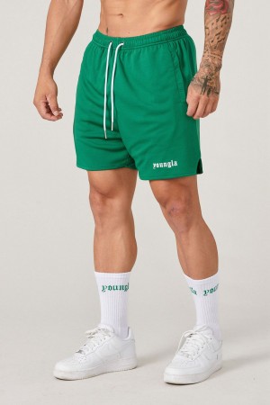 Young LA 134 Game-Time Shorts & Socks Set Green | Australia SJBQY-5847