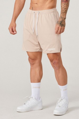 Young LA 134 Game-Time Shorts & Socks Set Beige | Australia MRAJB-9817