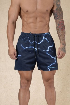 Young LA 135 House Party Shorts Navy | Australia AGWJL-3785