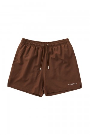 Young LA 140 Frooty Swim Shorts Dark Brown | Australia UXHFI-6384