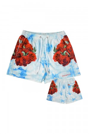 Young LA 141 The Block Party Shorts Blue Red | Australia JLDOA-7364