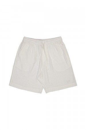 Young LA 147 - Simply Linen Shorts White | Australia AYEHU-7158