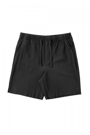 Young LA 148 Pleated Festival Shorts Black | Australia OJPLQ-0216