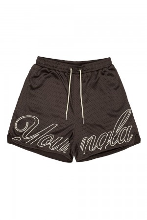 Young LA 155 Championship Shorts Brown | Australia KJSMY-2170