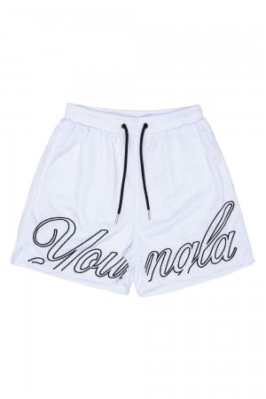 Young LA 155 Championship Shorts White | Australia HRBJI-2813