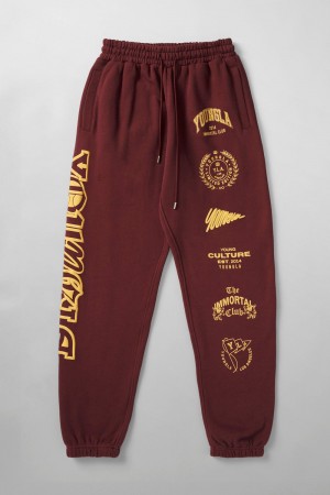 Young LA 204 - Immortal Killer Joggers Burgundy | Australia QBCXP-6543