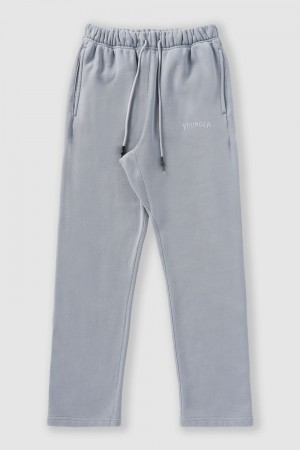 Young LA 2078 - Minimal No Cuff Joggers Light Grey | Australia PFHIG-6280