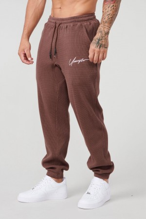 Young LA 207 Cozy Thermal Joggers Brown | Australia GQIUF-3768