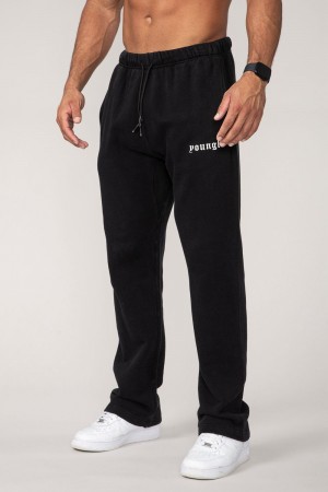 Young LA 216 Eternal No Cuff Sweats Black | Australia YORNI-5930