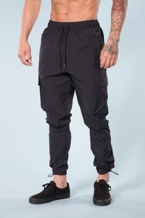 Young LA 218 Travel Cargo Joggers Black | Australia GSQTA-8253