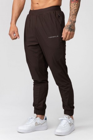 Young LA 237 Nylon Training Joggers Brown | Australia DFHZV-9417