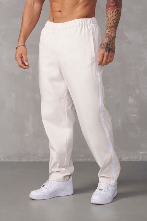 Young LA 246 - Side Zipper Joggers White | Australia PACDO-0975