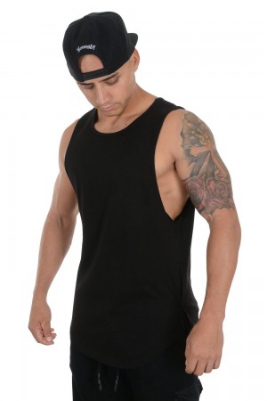 Young LA 308 Muscle Tanks Black | Australia WDJSC-4076