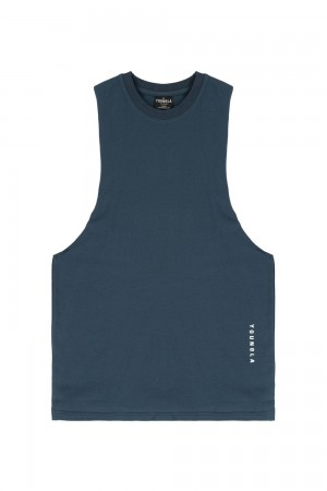 Young LA 317 Delt Tanks Blue | Australia RKPCW-4730