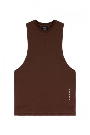 Young LA 317 Delt Tanks Dark Brown | Australia TSZIC-9046