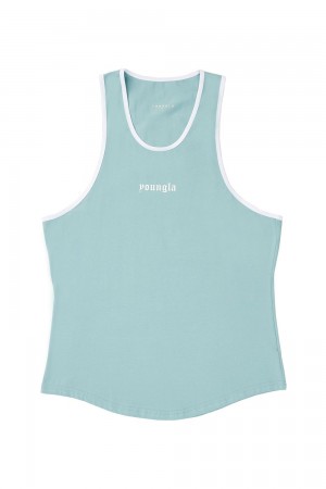 Young LA 319 - Pristine Tank Tops Aqua | Australia UDREW-7453