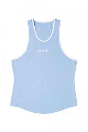 Young LA 319 - Pristine Tank Tops Blue | Australia KLWJZ-4751