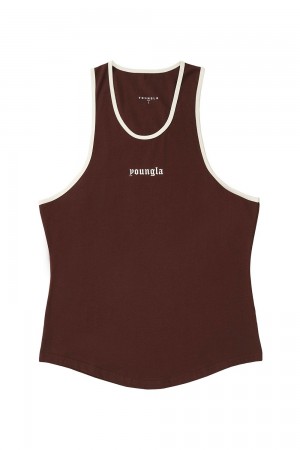 Young LA 319 - Pristine Tank Tops Dark Brown | Australia ARYNC-6350