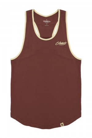 Young LA 324 Classics Stringer Tank Burgundy | Australia FUQLG-4507