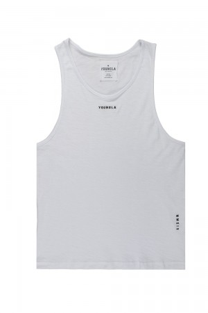 Young LA 325 Marine Slub Tanks Light Grey | Australia VLSJG-1452