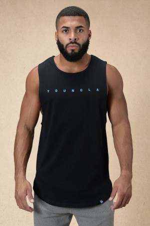 Young LA 332 Infinity Muscle Tanks Black | Australia JFSNZ-0387